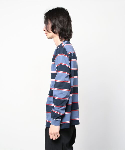 POP TRADING COMPANY(ポップトレーディングカンパニー)の「POP TRADING COMPANY/ポップトレーディングカンパニー/striped logo longsleeve/ストライプロゴロングスリーブティー(Tシャツ/カットソー・メンズ・その他・MEDIUM/LARGE)」の2枚目の写真