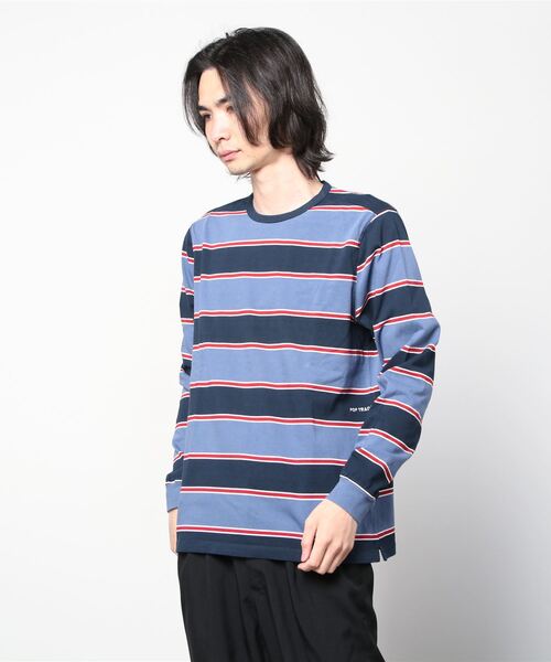 POP TRADING COMPANY(ポップトレーディングカンパニー)の「POP TRADING COMPANY/ポップトレーディングカンパニー/striped logo longsleeve/ストライプロゴロングスリーブティー(Tシャツ/カットソー・メンズ・その他・MEDIUM/LARGE)」の5枚目の写真