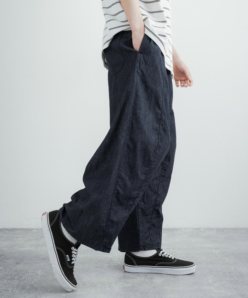 Betty Smith(ベティスミス)の「日本製/国産 リラックスヒザデルワイドイージーカーゴパンツ(カーゴパンツ・メンズ・ブラック/インディゴブルー/カーキ・S/M/L)」の13枚目の写真