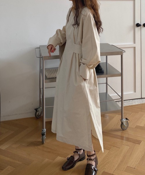 SETUP7（セットアップセブン）の「【SETUP7】ウエストマークライトツイルタックワンピース（ワンピース・レディース・アイボリー/ベージュ/ブラック・FREE）」の2枚目の写真