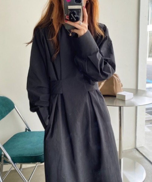 SETUP7（セットアップセブン）の「【SETUP7】ウエストマークライトツイルタックワンピース（ワンピース・レディース・アイボリー/ベージュ/ブラック・FREE）」の16枚目の写真