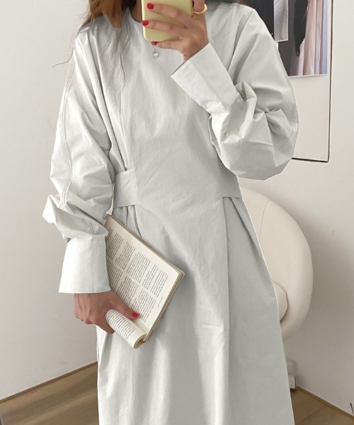 SETUP7（セットアップセブン）の「【SETUP7】ウエストマークライトツイルタックワンピース（ワンピース・レディース・アイボリー/ベージュ/ブラック・FREE）」の21枚目の写真