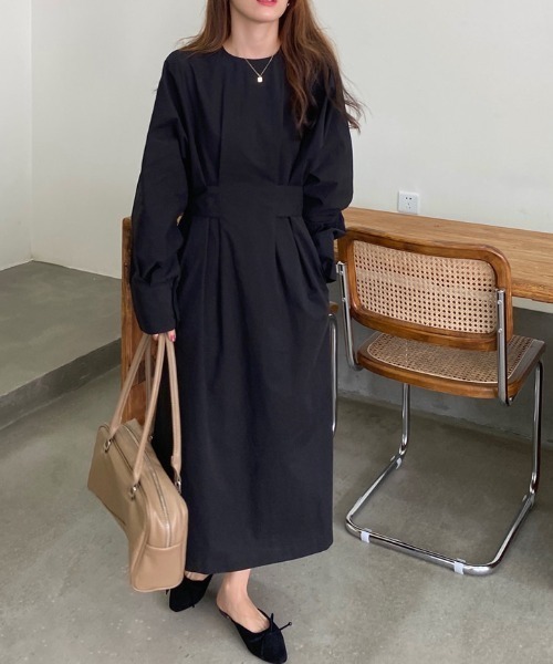 SETUP7（セットアップセブン）の「【SETUP7】ウエストマークライトツイルタックワンピース（ワンピース・レディース・アイボリー/ベージュ/ブラック・FREE）」の14枚目の写真