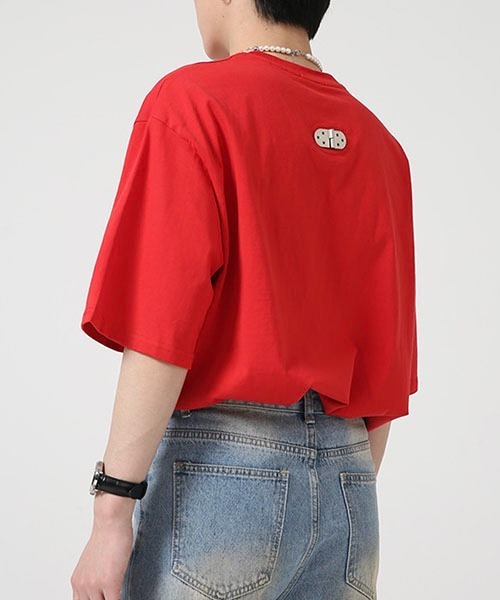 WESTBOY（ウエストボーイ）の「【WB ORIGINALS】Embroidered Drop Shoulder T-shirt WO22S4TP05（Tシャツ/カットソー・メンズ・ブラック/ホワイト/レッド・M/L/XL）」の8枚目の写真