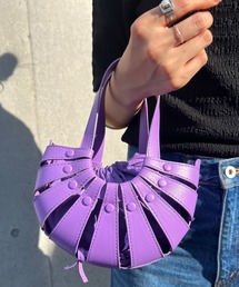 SHENERY | 【WEB限定カラー：ブルー/ピンク】レザーデザインミニバッグ(トートバッグ)