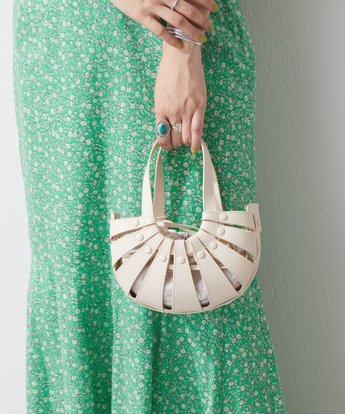 SHENERY（シーナリー）の「【WEB限定カラー：ブルー/ピンク】レザーデザインミニバッグ（トートバッグ・レディース・パープル/オフホワイト/ピンク/オレンジ/ブルー・FREE）」の20枚目の写真