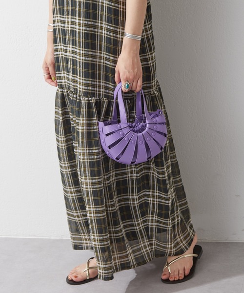 SHENERY（シーナリー）の「【WEB限定カラー：ブルー/ピンク】レザーデザインミニバッグ（トートバッグ・レディース・パープル/オフホワイト/ピンク/オレンジ/ブルー・FREE）」の11枚目の写真