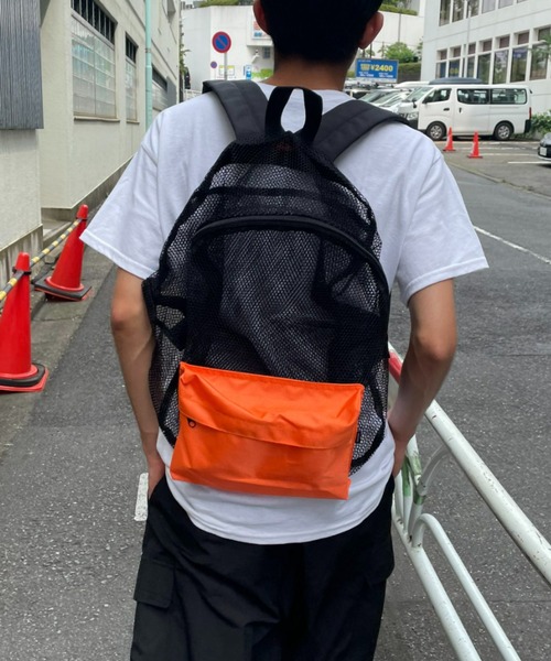 CIAOPANIC（チャオパニック）の「【SURPASS HOTDOGG STAND／サーパスホットドッグスタンド】メッシュバックパック/PACKING MESH BACKPACK（バックパック/リュック・メンズ・ブラック・FREE）」の7枚目の写真