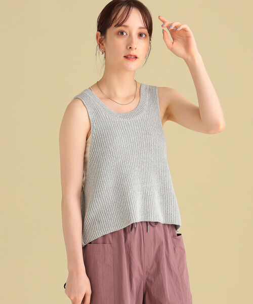 Ray BEAMS（レイビームス）の「Ray BEAMS / ラメ コンパクト ベスト（ニット/セーター・レディース・シルバー/イエロー系その他5・ONE SIZE）」の8枚目の写真