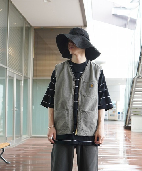 orSlow（オアスロウ）の「Orslow / オアスロウ：【ONLY ARK】別注 US ARMY JUNGLE HAT WIDE BRIM：ONLYARK-0-7005[STD]（ハット・メンズ・ブラック・1/0）」の4枚目の写真