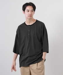 【J.S Homestead】コットン/ヘンプ ヘンリーネック Tシャツ