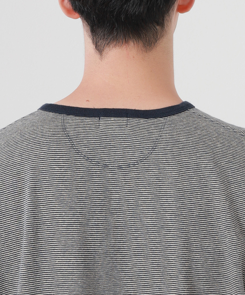 JOURNAL STANDARD J.S HOMESTEAD(ジャーナルスタンダードホームステッド)の「【J.S Homestead】コットン/ヘンプ ヘンリーネック Tシャツ(Tシャツ/カットソー・メンズ・ブラック系その他/ネイビー/アイボリー/ベージュ系その他/ライトグレー・MEDIUM/LARGE)」の11枚目の写真