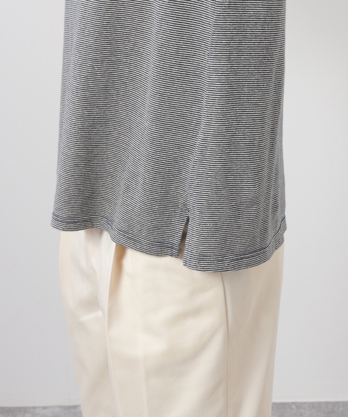 JOURNAL STANDARD J.S HOMESTEAD(ジャーナルスタンダードホームステッド)の「【J.S Homestead】コットン/ヘンプ ヘンリーネック Tシャツ(Tシャツ/カットソー・メンズ・ブラック系その他/ネイビー/アイボリー/ベージュ系その他/ライトグレー・MEDIUM/LARGE)」の15枚目の写真
