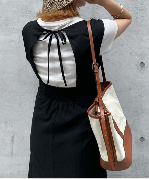 archives（アルシーヴ）の「バックシャンノースリーブワンピース（ワンピース・レディース・ブラック/オレンジ/アイボリー/モカ・MEDIUM）」の21枚目の写真