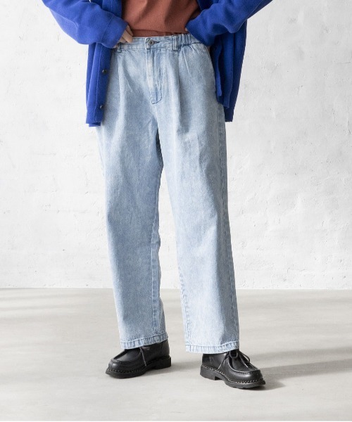 ARCH & LINE(アーチアンドライン)の「オーガニックコットンワイドデニムパンツ OG DENIM CREW PANTS(デニムパンツ・レディース・ブラック/グレー/ダークブルー/アクア/サックスブルー・1/2/3)」の3枚目の写真