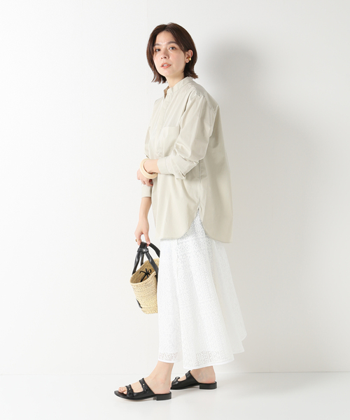 IENA(イエナ)の「【SEYA./セヤ】HAND STITCH KURTAブラウス(シャツ/ブラウス・レディース・ライトグレー/グリーン・SMALL)」の10枚目の写真