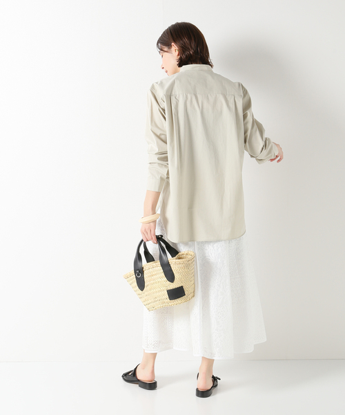 IENA(イエナ)の「【SEYA./セヤ】HAND STITCH KURTAブラウス(シャツ/ブラウス・レディース・ライトグレー/グリーン・SMALL)」の19枚目の写真