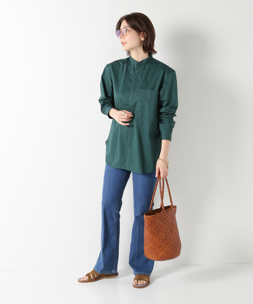 IENA(イエナ)の「【SEYA./セヤ】HAND STITCH KURTAブラウス(シャツ/ブラウス・レディース・ライトグレー/グリーン・SMALL)」の16枚目の写真