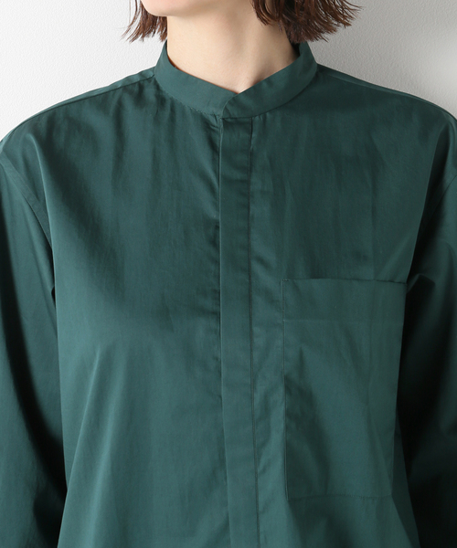 IENA(イエナ)の「【SEYA./セヤ】HAND STITCH KURTAブラウス(シャツ/ブラウス・レディース・ライトグレー/グリーン・SMALL)」の3枚目の写真