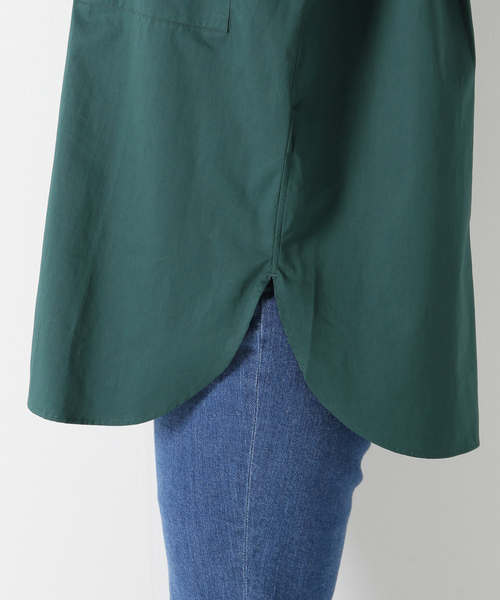 IENA(イエナ)の「【SEYA./セヤ】HAND STITCH KURTAブラウス(シャツ/ブラウス・レディース・ライトグレー/グリーン・SMALL)」の6枚目の写真