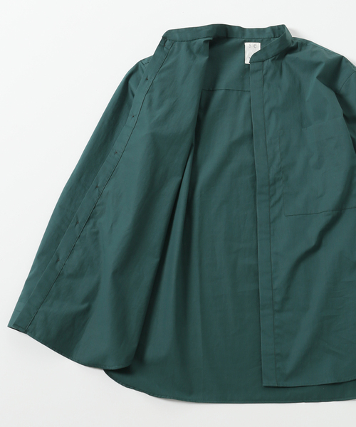 IENA(イエナ)の「【SEYA./セヤ】HAND STITCH KURTAブラウス(シャツ/ブラウス・レディース・ライトグレー/グリーン・SMALL)」の4枚目の写真