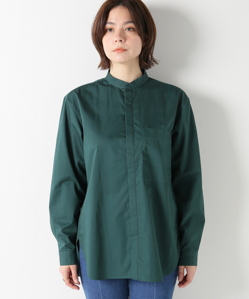 IENA(イエナ)の「【SEYA./セヤ】HAND STITCH KURTAブラウス(シャツ/ブラウス・レディース・ライトグレー/グリーン・SMALL)」の9枚目の写真