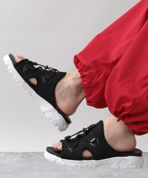 RAGEBLUE(レイジブルー)の「レースアップ/ボリュームソールスニーカーサンダル(サンダル・メンズ・ブラック/ブラック系その他・MEDIUM/LARGE)」の1枚目の写真