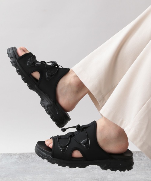 RAGEBLUE(レイジブルー)の「レースアップ/ボリュームソールスニーカーサンダル(サンダル・メンズ・ブラック/ブラック系その他・MEDIUM/LARGE)」の2枚目の写真