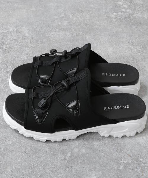 RAGEBLUE(レイジブルー)の「レースアップ/ボリュームソールスニーカーサンダル(サンダル・メンズ・ブラック/ブラック系その他・MEDIUM/LARGE)」の9枚目の写真