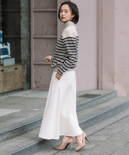 Munich（ミューニック）の「ブラッシュヤーン×メリノウールタートルネックトップス（ニット/セーター・レディース・ブラック/ベージュ/カーキ・FREE）」の16枚目の写真