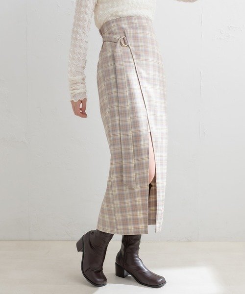 OLIVE des OLIVE（オリーブデオリーブ）の「ディーカンベルト付スリットスカート（スカート・レディース・チャコールグレー/ブラック/ブラウン/アイボリー・FREE）」の17枚目の写真