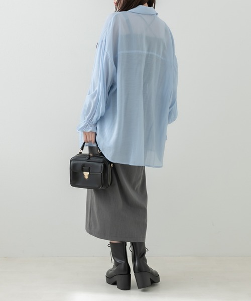 OLIVE des OLIVE（オリーブデオリーブ）の「ディーカンベルト付スリットスカート（スカート・レディース・チャコールグレー/ブラック/ブラウン/アイボリー・FREE）」の14枚目の写真