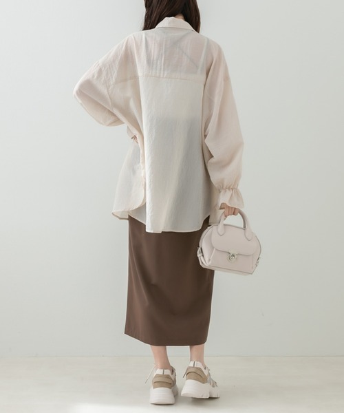 OLIVE des OLIVE（オリーブデオリーブ）の「ディーカンベルト付スリットスカート（スカート・レディース・チャコールグレー/ブラック/ブラウン/アイボリー・FREE）」の15枚目の写真