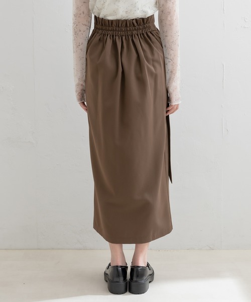 OLIVE des OLIVE（オリーブデオリーブ）の「ディーカンベルト付スリットスカート（スカート・レディース・チャコールグレー/ブラック/ブラウン/アイボリー・FREE）」の12枚目の写真