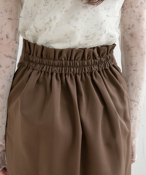 OLIVE des OLIVE（オリーブデオリーブ）の「ディーカンベルト付スリットスカート（スカート・レディース・チャコールグレー/ブラック/ブラウン/アイボリー・FREE）」の16枚目の写真