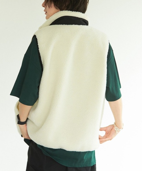 PBLIM（ページボーイリム）の「PAGEBOYLIM/ボアベスト（ベスト・レディース・ネイビー/アイボリー/レオパード・FREE）」の22枚目の写真