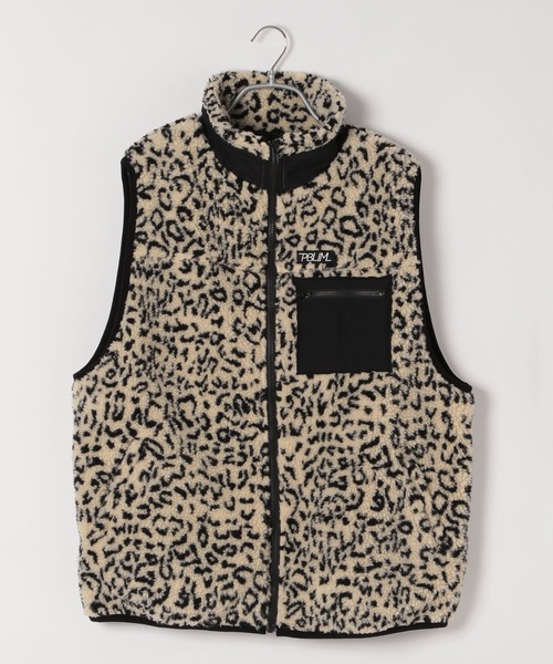 PBLIM（ページボーイリム）の「PAGEBOYLIM/ボアベスト（ベスト・レディース・ネイビー/アイボリー/レオパード・FREE）」の13枚目の写真