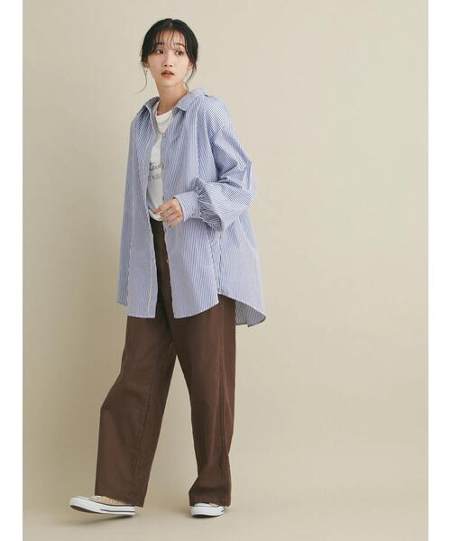 CRAFT STANDARD BOUTIQUE(クラフトスタンダードブティック)の「ギャザーシャツブルゾン *◆(シャツ/ブラウス・レディース・オフホワイト/ブルー/ブルー系その他4・FREE)」の13枚目の写真