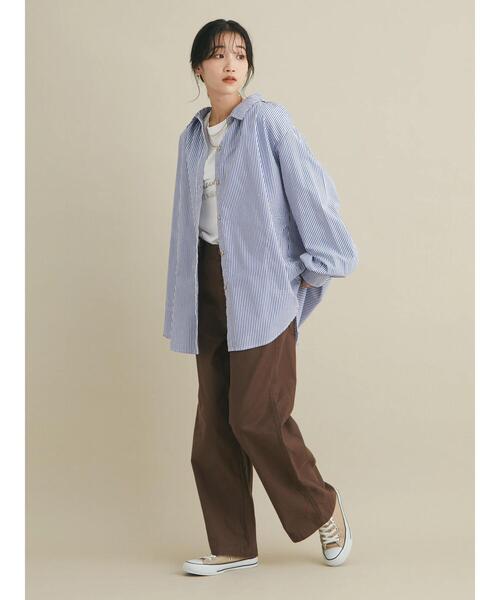 CRAFT STANDARD BOUTIQUE(クラフトスタンダードブティック)の「ギャザーシャツブルゾン *◆(シャツ/ブラウス・レディース・オフホワイト/ブルー/ブルー系その他4・FREE)」の14枚目の写真