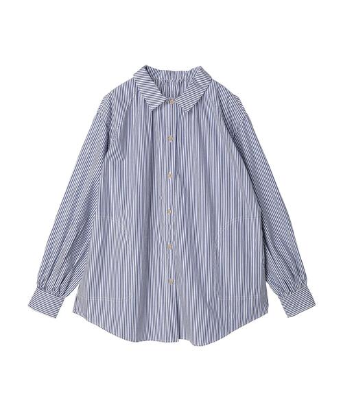 CRAFT STANDARD BOUTIQUE(クラフトスタンダードブティック)の「ギャザーシャツブルゾン *◆(シャツ/ブラウス・レディース・オフホワイト/ブルー/ブルー系その他4・FREE)」の18枚目の写真