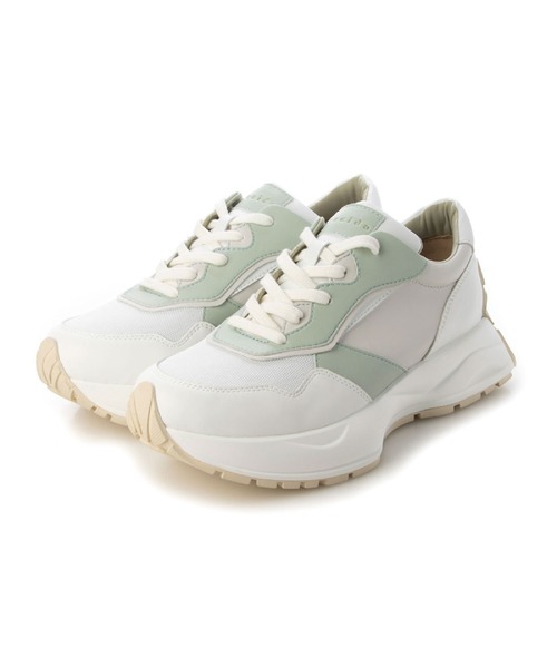 Lucida（ルシーダ）の「Alnair/ナチュラル厚底スニーカー（スニーカー・レディース・ホワイト/ブラック/ベージュ/パープル/ピンク/シルバー/ライトグリーン/アニマル/シルバー系その他/ピンクベージュ/ブルー系その他/インディゴブルー/ネイビー/ライトブラウン・38/39/35/36/37/40/41）」の5枚目の写真