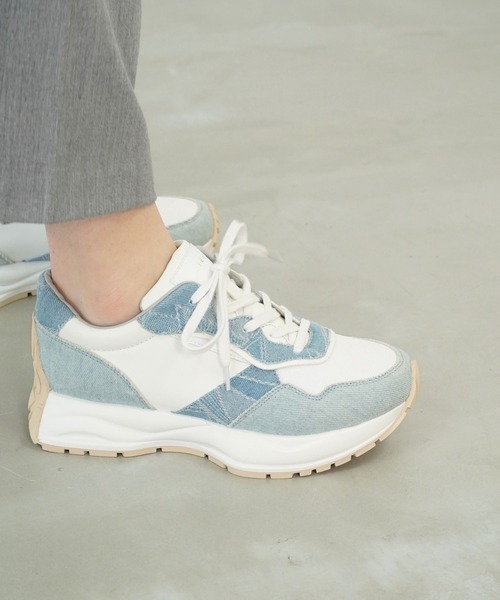 25SS NEW COLOR】Alnair/ナチュラル厚底スニーカー（スニーカー