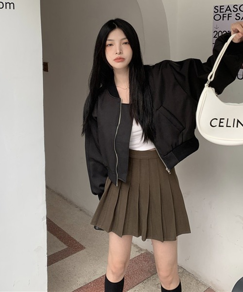 Jewelobe（ジュエローブ）の「パフスリーブショートブルゾン（ブルゾン・レディース・アイボリー/ブラック・FREE）」の7枚目の写真