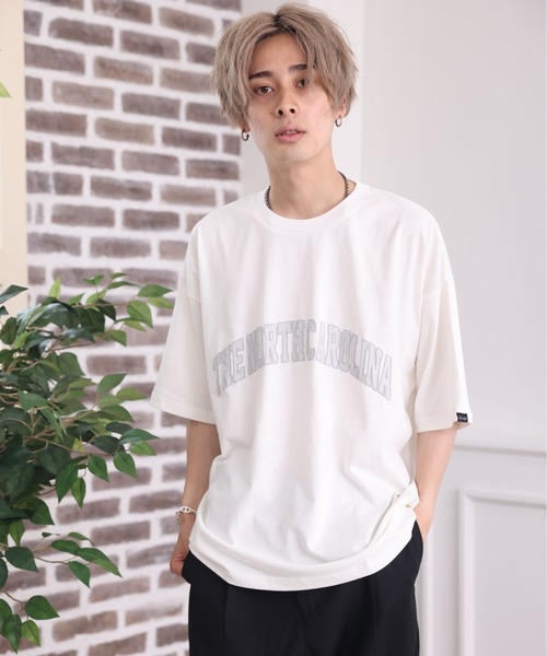 Craft Nicholson（クラフトニコルソン）の「オーバーサイズカレッジロゴ半袖Tシャツ（Tシャツ/カットソー・メンズ・ホワイト・FREE）」の8枚目の写真