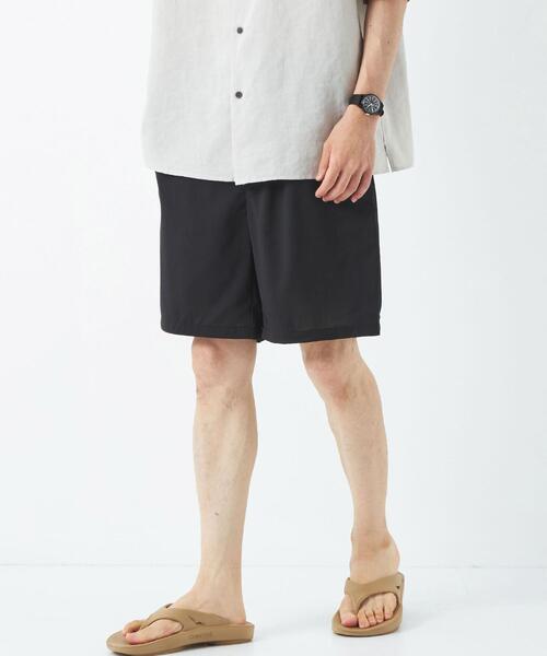 green label relaxing(グリーンレーベルリラクシング)の「TWウォッシャブルトロ ショーツ -ストレッチ・防シワ-(その他パンツ・メンズ・ブラック/ダークグリーン/ネイビー・S/M/L/XL)」の1枚目の写真