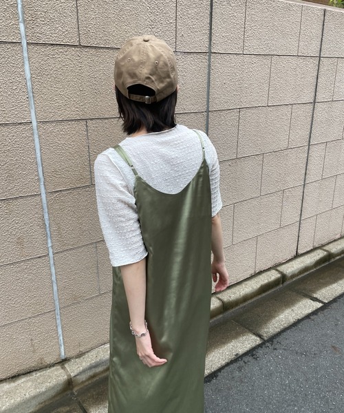 DuKKah(デュカ)の「Dukkah/【低身長向け】ポコポコプル5分袖オーバー(Tシャツ/カットソー・レディース・ブラック/パープル/アイボリー・X-SMALL)」の16枚目の写真