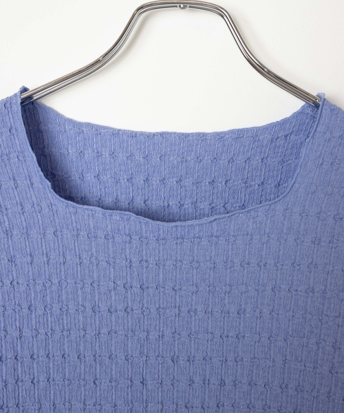 DuKKah(デュカ)の「Dukkah/【低身長向け】ポコポコプル5分袖オーバー(Tシャツ/カットソー・レディース・ブラック/パープル/アイボリー・X-SMALL)」の18枚目の写真