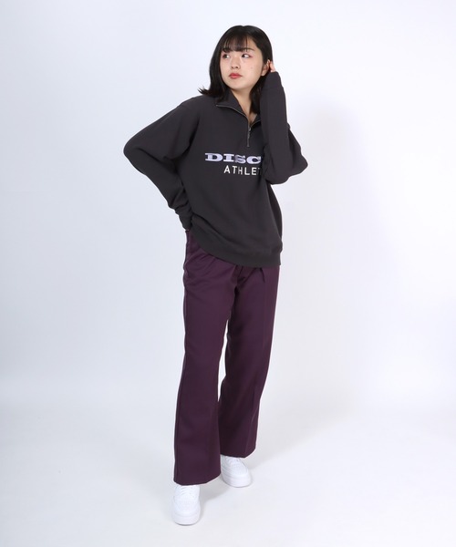 DISCUS ATHLETIC(ディスカス アスレチック)の「DISCUS ATHLETIC(ディスカスアスレチック)ロゴ刺繍 ハーフジップスウェット トップス 長袖/プルオーバー トレーナー(スウェット・レディース・アッシュグレー/ブラック/グリーン・M/L)」の22枚目の写真