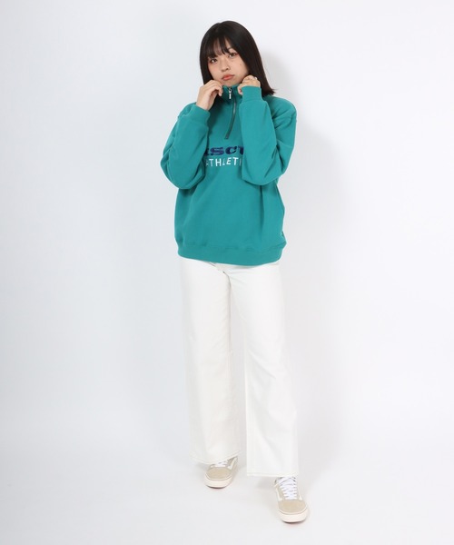 DISCUS ATHLETIC(ディスカス アスレチック)の「DISCUS ATHLETIC(ディスカスアスレチック)ロゴ刺繍 ハーフジップスウェット トップス 長袖/プルオーバー トレーナー(スウェット・レディース・アッシュグレー/ブラック/グリーン・M/L)」の14枚目の写真