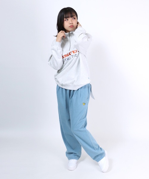 DISCUS ATHLETIC(ディスカス アスレチック)の「DISCUS ATHLETIC(ディスカスアスレチック)ロゴ刺繍 ハーフジップスウェット トップス 長袖/プルオーバー トレーナー(スウェット・レディース・アッシュグレー/ブラック/グリーン・M/L)」の17枚目の写真